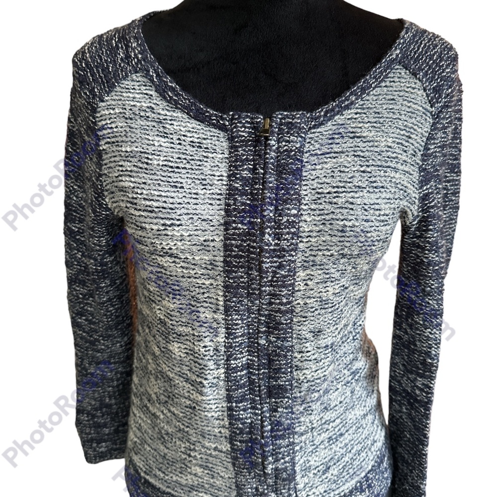 J. Crew Blue and Gray Women's Cardigan Sweater